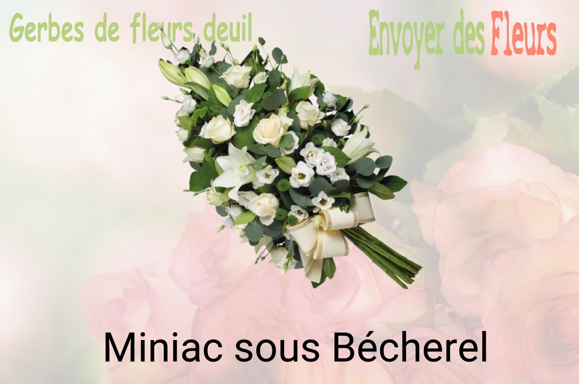 Gerbe de fleurs de deuil livrée à Miniac-sous-Bécherel